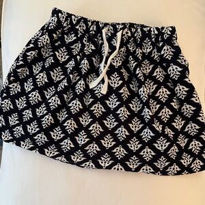 Crewcuts Navy and White Patterned Corduroy Skirt